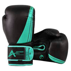 Guantes de boxeo y Muay Thai de cuero genuino con logotipo personalizado para entrenamiento deportivo en clubes de gimnasio hechos con material de PU duradero - Product Image 3