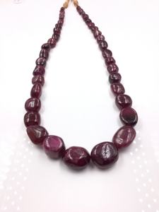 ลูกปัดทับทิมเรียบธรรมชาติสำหรับการทำเครื่องประดับที่ดีทำสร้อยคออัญมณี - Product Image 6