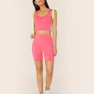 2023 nouveau Design haute qualité femmes vêtements actifs ensemble 80% Polyester 20% Spandex Yoga Sport soutien-gorge pantalon nouveau Yoga vêtements actifs ensemble - Product Image 1