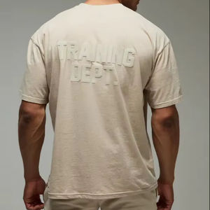 T-shirt long tricoté oversize pour homme 2025, 100 % coton 250 GSM, qualité de couture premium personnalisée, design en gros - Product Image 1