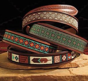 Ceinture en cuir Rodeo Bead line, cuir de selle premium de Divine International - Product Image 5