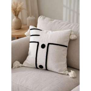 Funda de Almohada Marroquí Hecha a Mano, Funda de Cojín Tradicional Bereber, Cojín Decorativo Boho para Sofá, Almohada Decorativa de Algodón para el Hogar - Product Image 1