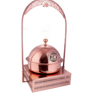 Plato de frotamiento de color arcoíris con un calentador de alimentos Hotel Buffet Plato de frotamiento Buffet elegante Frotamiento - Product Image 2