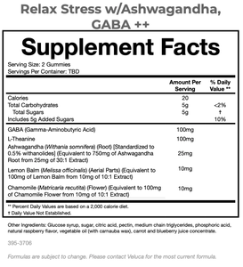 Gomitas Ashwagandha GABA para adultos de etiqueta privada para aliviar el estrés, relajación y apoyo inmunológico, suplemento sanitario - Product Image 3