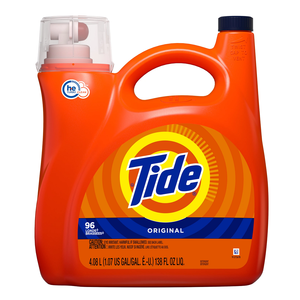 Usine meilleur prix marée originale HE, 96 charges de détergent à lessive liquide, 138 floz avec livraison rapide - Product Image 2