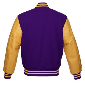 Chaqueta Varsity de Lana Reversible, Transpirable y Ecológica para Hombre, Estilo Retro, con Mangas, Logotipo Personalizado Bordado, Chaquetas de Lona con Cuello Alto - Product Image 2