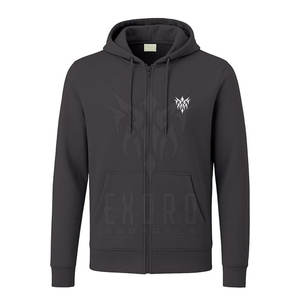 Sudaderas con capucha sólidas con cremallera para hombre, servicio OEM, venta al por mayor, ecológicas, transpirables, cálidas, para invierno, logotipo personalizado hecho en Pakistán - Product Image 1