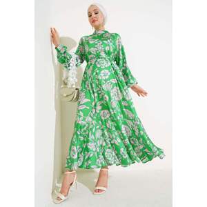 ชุดซาตินสีเขียวมีเข็มขัดคละแบบ - Product Image 1