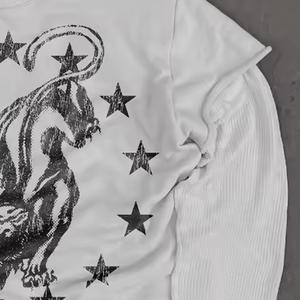 Fabricants de vêtements OEM 100% coton 280 Gsm Logo de marque imprimé poids lourd T-shirts décontractés grande taille personnalisés pour hommes T-shirt - Product Image 5