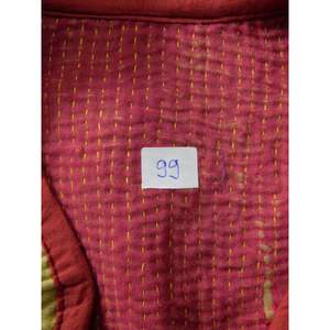 Veste vintage en coton kantha pour femmes manteau de designer indien à imprimé floral - Product Image 6