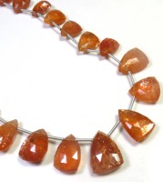 Perles de pierre de soleil orange à facettes fantaisie naturelles 8.5-17mm 12 brins de pierres précieuses en vrac arc-en-ciel africain étincelle fabrication de bijoux haute