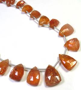 Perles de pierre de soleil orange à facettes fantaisie naturelles 8.5-17mm 12 brins de pierres précieuses en vrac arc-en-ciel africain étincelle fabrication de bijoux haute - Product Image 4