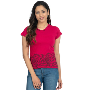 Adies T-shirts Nouveau design à la mode Dames de haute qualité Exportation de produits du Bangladesh Meilleur article - Product Image 4