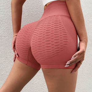 Pantalones cortos deportivos de cintura alta para mujer, ropa informal elástica para gimnasio, pantalones cortos transpirables de nuevo diseño, venta al por mayor de OEM - Product Image 2