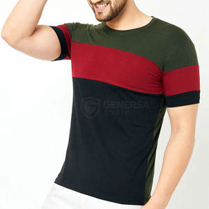 T-shirt 100% coton tricoté de couleur unie dernier modèle pour hommes vêtements d'extérieur écologiques respirants à séchage rapide - Product Image 2