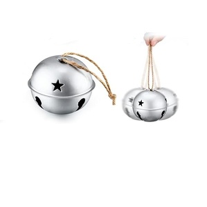 Sublimación en blanco Jingle Bells Star Design Pequeña campana elíptica de metal antiguo para Navidad Halloween Festival Decoración - Product Image 6