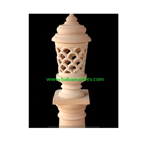 โคมไฟหินทรายโจดปุร์แกะสลักด้วยมือ BABA MARBLES ผิวเรียบ ดีไซน์ทันสมัย สำหรับใช้ภายใน/ภายนอกอาคาร เพิ่มความสวยงามให้กับหินตกแต่งภายใน - Product Image 4