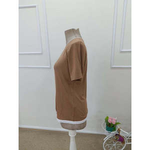 Blusa de Viscosa de Manga Corta y Cuello Redondo para Mujer de Jane, Blusa Informal de Corte Regular para Uso Diario, Tallas S-3XL - Product Image 6