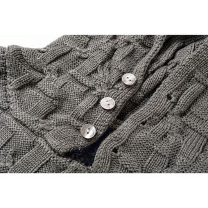 OEM Custom Knit Distressed Hoodies Pull Pull Unisexe Surdimensionné Streetwear Tricots pour Hommes et Femmes Hoodies Fashion - Product Image 3