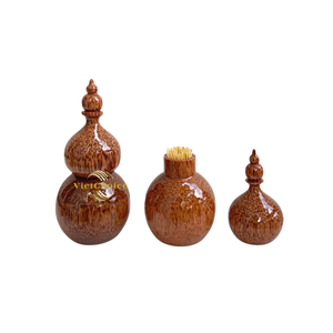 Natural Coconut Shell <b>Toothpick</b> Jar Rustic Table Organizer for <b>Toothpick</b> Storage - Product Image 3