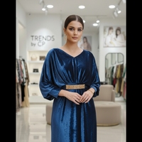 Robe de soirée kaftan longue en velours de luxe avec fente, coupe trapèze, collection 2025 |   Abaya Modeste Style Golfe Jalabiya pour Mariage |   Personnalisé Naturel