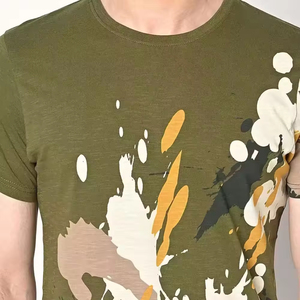 Camiseta de manga corta con cuello redondo para hombre, camiseta informal holgada cómoda de Color sólido de verano, camiseta sencilla para hombre - Product Image 6