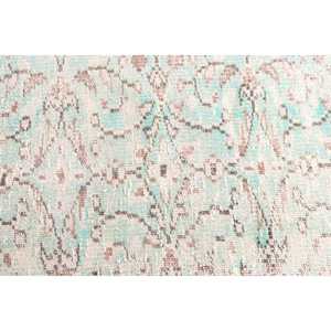 Alfombra Turca de 3.2x6.6 pies, Alfombra de Lana Vintage con Diseño Floral Azul - Product Image 5