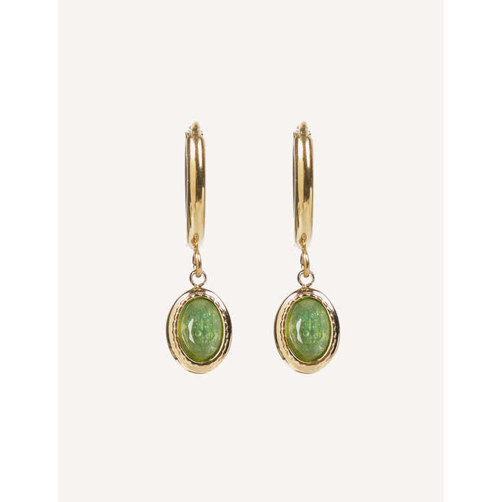 YXQ E384 Crystal and Stainless Steel Earrings Aquamarine (G.) Colour