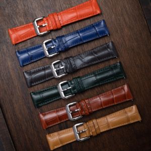 สายนาฬิกาหนังจระเข้ของผู้ชายสายนาฬิกาของผู้ชายดีไซน์บางงานแฮนด์เมดหรูหราส่งออกจำนวนมากจากโรงงานเวียดนาม - Product Image 5