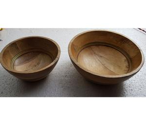 Tazón de Madera de Mango de Tendencia, Acabado Transparente, Diseño Único Hecho a Mano con Pulido, Tazón para Servir Masa para Uso en el Hogar, Hoteles y Restaurantes - Product Image 3