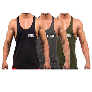 Vente en gros Coton Personnalisé Hommes Muscle Gym Running Stringer Débardeurs pour une Vie Active Musculation Fitness Débardeurs - Product Image 2