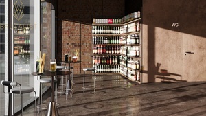 เคาน์เตอร์จัดแสดงไวน์บาร์เฟอร์นิเจอร์สำหรับไนท์คลับสไตล์โมเดิร์นผลิตจากโรงงาน - Product Image 3