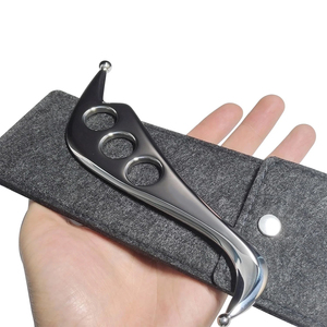 German Stainless Steel Muscle <b>Scraper</b> Massage Tool Mirror Polish Tissue Scraping For Skin Care <b>Face</b> <b>Scraper</b> With Pouch - Product Image 6