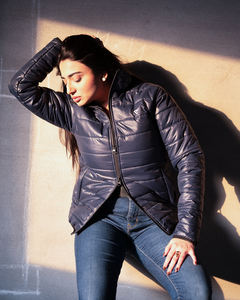 Chaquetas Acolchadas de Lona Sólida para Mujer, Hechas a Medida, Transpirables, Cálidas, con Cierre de Cremallera Regular, Diseño con Logotipo para Damas, 100% - Product Image 1