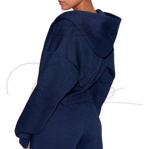 Nouveau style de sweat-shirt court à manches longues, design uni, sweat-shirt court à manches longues, usage quotidien, respirant, sweat-shirt grande taille pour femmes - Product Image 2