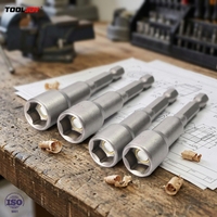 TOOLJOY Adaptateur de douille magnétique hexagonale 1/4 pouce, qualité impact, pour visseuse électrique, usage domestique et professionnel, pièce individuelle