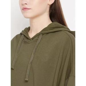 Ventes en gros de sweats à capuche pour femmes de haute qualité, style streetwear, avec fermeture éclair, crop top personnalisé, tissu personnalisé, crop top de sport pour femmes, décontracté - Product Image 5