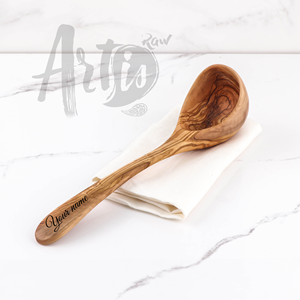 Juego de 3 Cucharas de Madera de Olivo Hechas a Mano ArtisRaw, Sostenibles, Antiadherentes, Fáciles de Limpiar, Juego de Utensilios de Cocina Premium - Product Image 1
