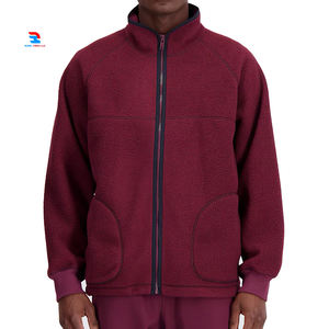 Vente en gros Vestes Polaires Douces pour Hommes Streetwear Décontracté Hiver Echauffement Fermeture Éclair Pull Polaire Tops Veste pour Hommes - Product Image 1