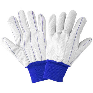 Guantes de seguridad de construcción personalizables Durable Thornproof tela de pana suave cómodo guantes de cuero resistentes al calor - Product Image 5