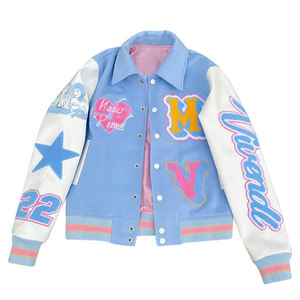 Chaqueta Bomber Varsity de Béisbol Personalizada para Hombre, Fabricante de Ropa Urbana, Nuevo Diseño con Parches Bordados y Cuello Alto de Lona - Product Image 4