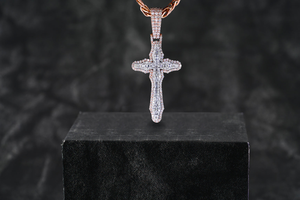 Hip Hop Iced Out Bling VVS D Color Moissanite diamond 925 Sterling <b>Silver</b> Pass Diamond Tester Solitaire <b>Cross</b> Pendant for <b>Men</b> - Product Image 3