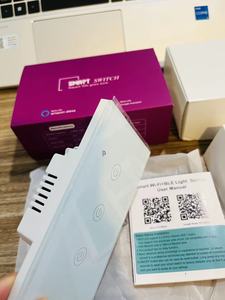 3 gang chúng tôi tuya thông minh Google nhà/khách sạn cảm ứng nhạy cảm ánh sáng thông minh chuyển đổi Wifi tường chuyển đổi với chỉ số ánh sáng - Product Image 3