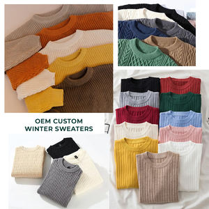 Pulls en laine mérinos superfine 100% pour hommes, col rond, taille plus, personnalisés, vêtements de mode d'hiver en tricot OEM, Bangladesh - Product Image 5