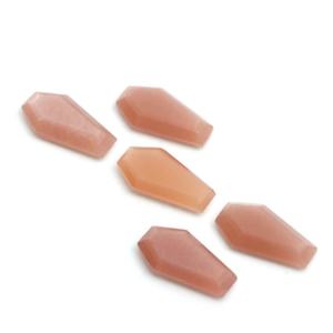 โลงหินมูนสโตนธรรมชาติลูกปัดอัญมณีแกะสลักรูปทรงพีชขนาด20มม. ลูกปัดคริสตัลทำด้วยมือสำหรับทำเครื่องประดับ - Product Image 2