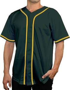 เสื้อเบสบอลมีกระดุมระดับพรีเมียมสำหรับผู้ชายเสื้อยืดฮิปฮอปชุดกีฬาเสื้อเจอร์ซีย์เบสบอล - Product Image 1