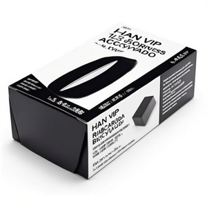 Boîte à cartes de visite HAN VIP 12 x 8 x 24,5 cm en polystyrène noir/gris clair, porte-cartes et porte-notes 100 x 57 mm - Product Image 3