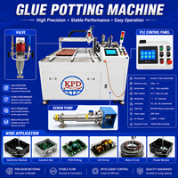 Máquina de encapsulado de resina epoxi con pegamento de silicona de dos componentes (pegamento AB) y sistema de dispensación de control inteligente de 3 ejes para condensadores