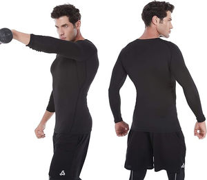 Best Quality <b>Long</b> <b>Sleeve</b> <b>Black</b> Mens Compression Shirt Plain Full <b>Sleeve</b> Compression Shirts - Product Image 4