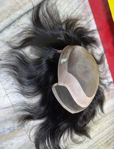 Peluca de cabello humano para hombre, pelucas de cabello humano Remy, línea de cabello natural, prótesis de cabello masculino, el mejor peluquín para hombres, cabello de piel delgada - Product Image 2